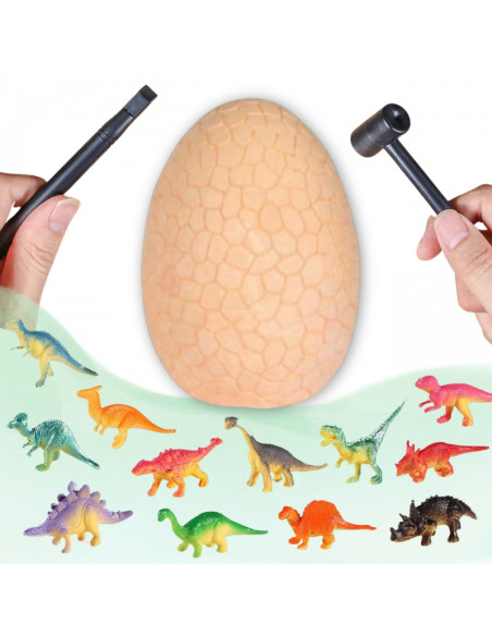 WOOPIE dinozaurų kiaušinių kasimo archeologo rinkinys 12 dinozaurų kasimui
