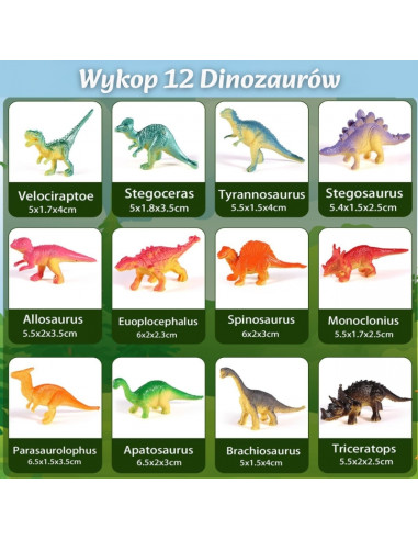 WOOPIE dinozaurų kiaušinių kasimo archeologo rinkinys 12 dinozaurų kasimui