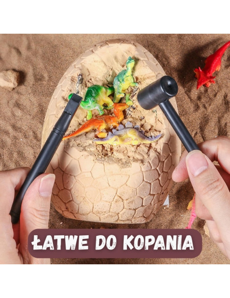 WOOPIE dinozaurų kiaušinių kasimo archeologo rinkinys 12 dinozaurų kasimui