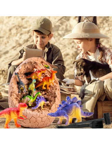 WOOPIE dinozaurų kiaušinių kasimo archeologo rinkinys 12 dinozaurų kasimui