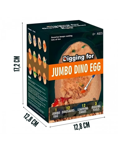 WOOPIE dinozaurų kiaušinių kasimo archeologo rinkinys 12 dinozaurų kasimui