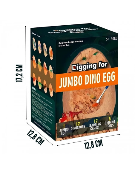 WOOPIE dinozaurų kiaušinių kasimo archeologo rinkinys 12 dinozaurų kasimui