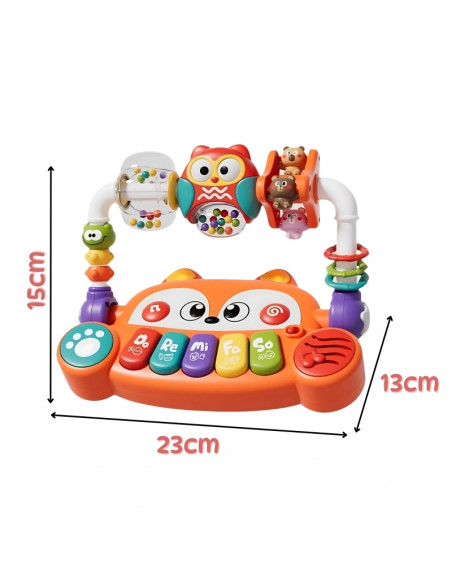 WOOPIE BABY interaktyvus edukacinis pianinas su sensorine lape ir LED barškučiais