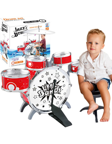 WOOPIE edukacinis būgnų rinkinys vaikams, besimokantiems muzikos