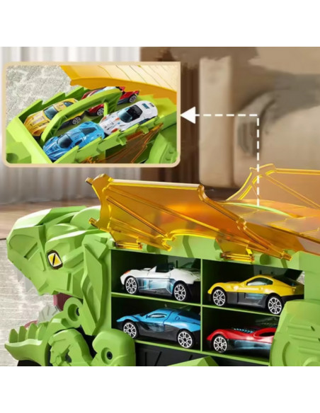 WOOPIE dinozaurų valgytojo bėgių transporto priemonių rinkinys, 13 vnt.