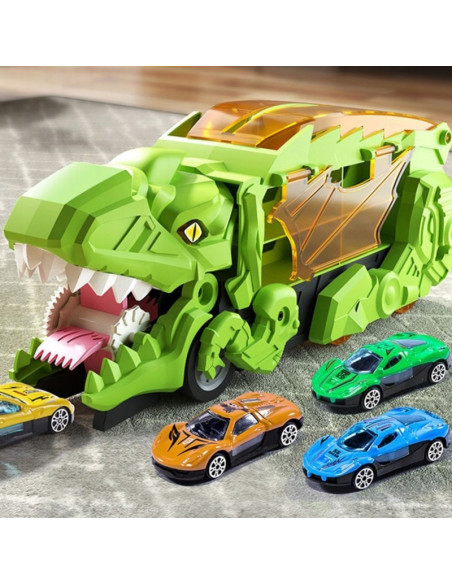 WOOPIE dinozaurų valgytojo bėgių transporto priemonių rinkinys, 13 vnt.