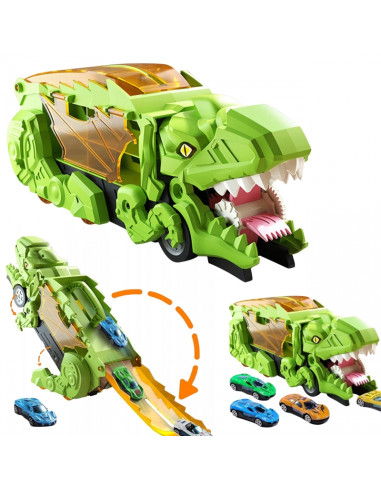 WOOPIE dinozaurų valgytojo bėgių transporto priemonių rinkinys, 13 vnt.