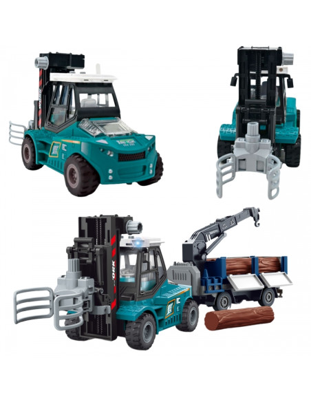 Вилочный погрузчик WOOPIE с прицепом, звуком и светом