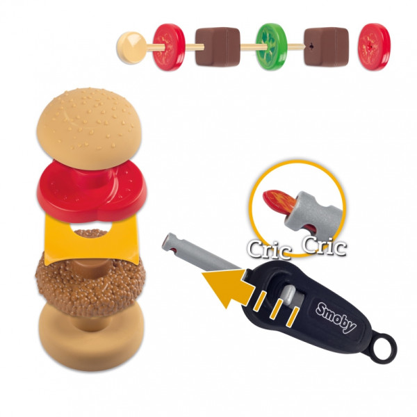 SMOBY Barbecue Garden Grill for Kids 18 accessories