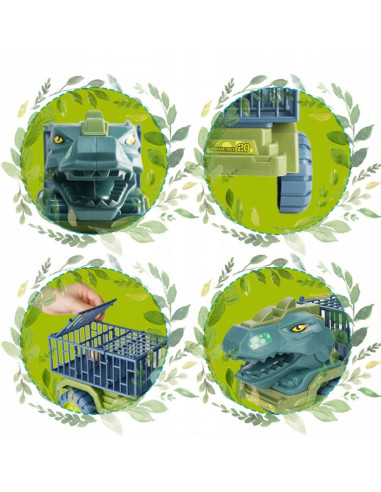 WOOPIE dinozaurų sunkvežimio transporterio figūrėlės