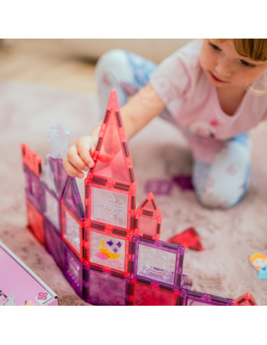 WOOPIE magnetinių kaladėlių Princesės pilies rinkinys 50 vnt.