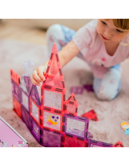 WOOPIE magnetinių kaladėlių Princesės pilies rinkinys 50 vnt. WOOPIE magnetinių kaladėlių Princesės pilies rinkinys 50 vnt.