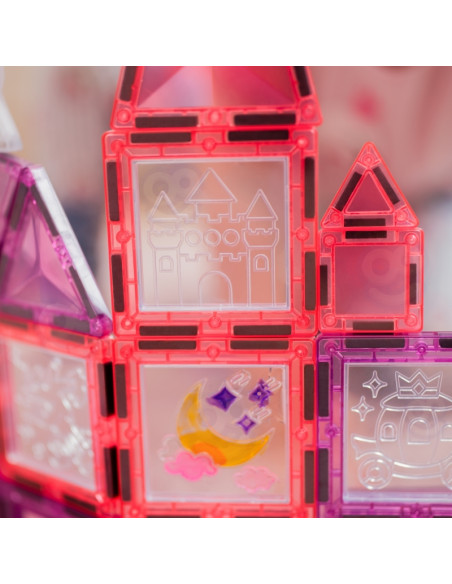 WOOPIE magnetinių kaladėlių Princesės pilies rinkinys 50 vnt. WOOPIE magnetinių kaladėlių Princesės pilies rinkinys 50 vnt.