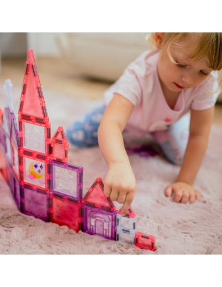 WOOPIE magnetinių kaladėlių Princesės pilies rinkinys 50 vnt. WOOPIE magnetinių kaladėlių Princesės pilies rinkinys 50 vnt.