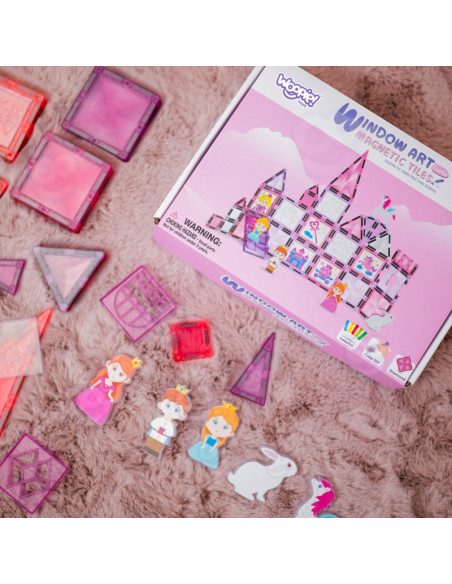 WOOPIE magnetinių kaladėlių Princesės pilies rinkinys 50 vnt. WOOPIE magnetinių kaladėlių Princesės pilies rinkinys 50 vnt.