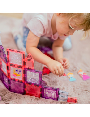 WOOPIE magnetinių kaladėlių Princesės pilies rinkinys 50 vnt.