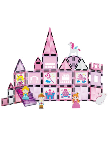 WOOPIE magnetinių kaladėlių Princesės pilies rinkinys 50 vnt.