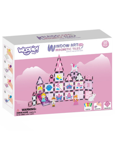 WOOPIE magnetinių kaladėlių Princesės pilies rinkinys 50 vnt.