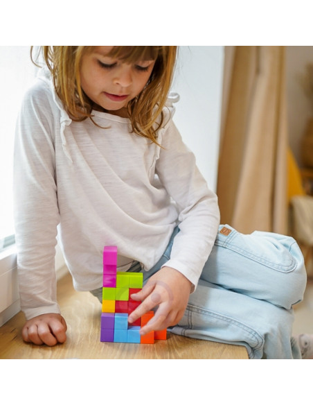 WOOPIE Tetris kubo dėlionė su kortelių rinkiniu