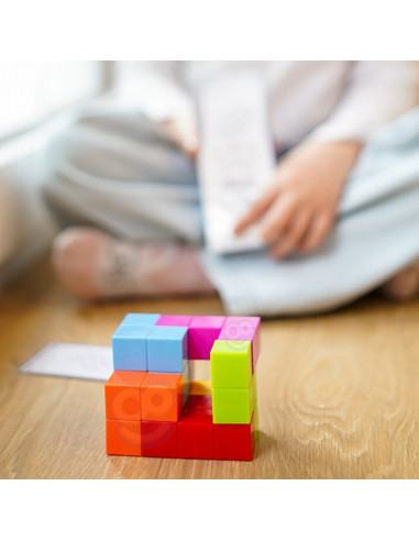 WOOPIE Tetris kubo dėlionė su kortelių rinkiniu