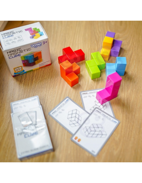 WOOPIE Tetris kubo dėlionė su kortelių rinkiniu WOOPIE Tetris kubo dėlionė su kortelių rinkiniu