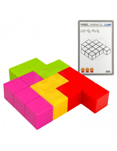 WOOPIE Tetris kubo dėlionė su kortelių rinkiniu