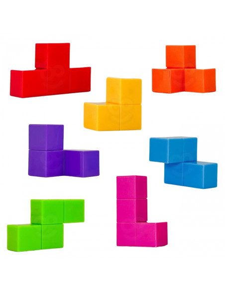 WOOPIE Tetris kubo dėlionė su kortelių rinkiniu