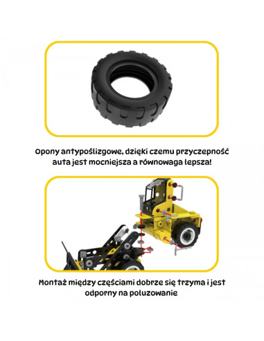 WOOPIE konstravimo rinkinys Statybinės transporto priemonės STEAM 6in1 223 vnt.