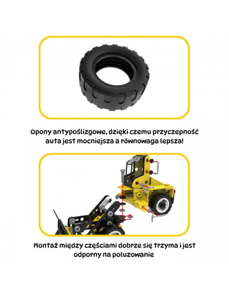 WOOPIE konstravimo rinkinys Statybinės transporto priemonės STEAM 6in1 223 vnt.