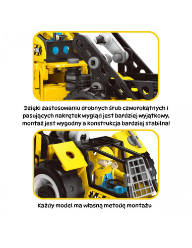 WOOPIE konstravimo rinkinys Statybinės transporto priemonės STEAM 6in1 223 vnt.