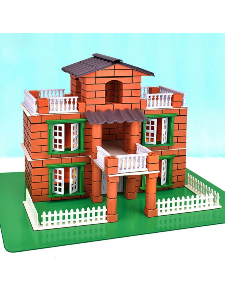 WOOPIE kaladėlių konstravimo rinkinys - vila, 357 vnt.