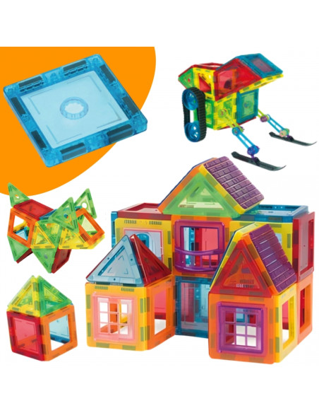 WOOPIE 3D magnetiniai blokeliai, edukaciniai neodimio skydeliai vaikams