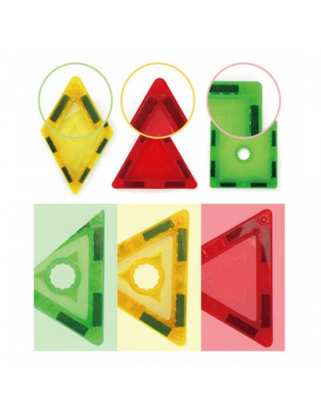 WOOPIE 3D magnetiniai blokeliai, edukaciniai neodimio skydeliai vaikams