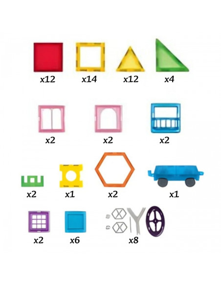 WOOPIE 3D magnetiniai blokeliai, edukaciniai neodimio skydeliai vaikams