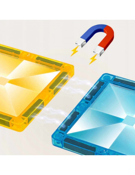 WOOPIE magnetinių kaladėlių 3D policijos nuovados rinkinys, 42 vnt.