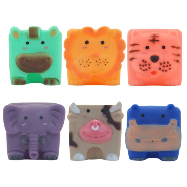 WOOPIE BABY Sensory blocks Animals Compression Puzzle + Sound 6 el.