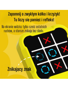 WOOPIE Elektroninis loginis edukacinis žaidimas „Kryžiukai-nuliukai“ 4 viename 2