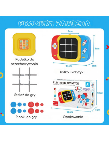 WOOPIE Elektroniczna Gra w Kółko i Krzyżyk