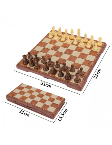 Woopie šachmatų ir šaškių rinkinys su magnetukais