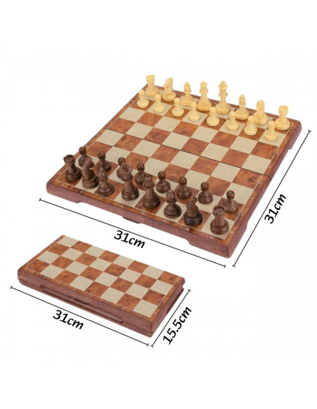 Woopie šachmatų ir šaškių rinkinys su magnetukais