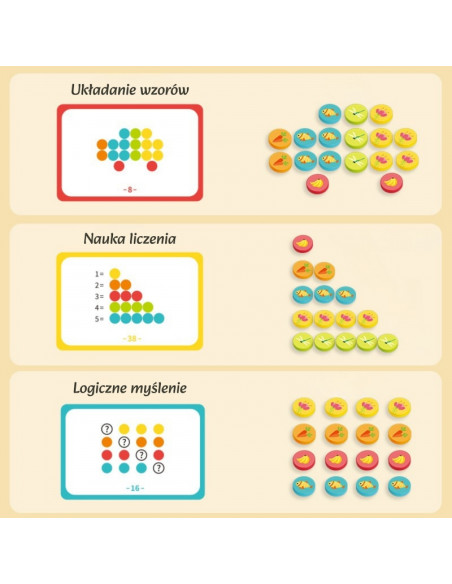 WOOPIE Gra Logiczna Edukacyjna Sorter Klasyfikacja Kolorów WOOPIE Gra Logiczna Edukacyjna Sorter Klasyfikacja Kolorów