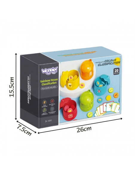 WOOPIE Gra Logiczna Edukacyjna Sorter Klasyfikacja Kolorów WOOPIE Gra Logiczna Edukacyjna Sorter Klasyfikacja Kolorów