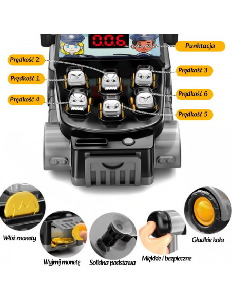 WOOPIE Hammer Аркадная полицейская машина с аксессуарами