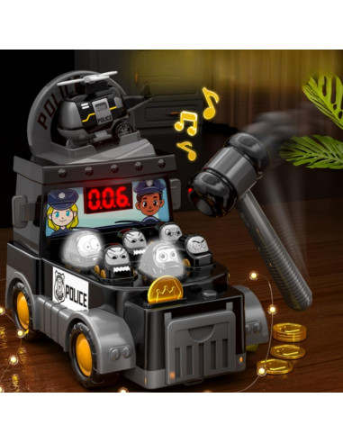 WOOPIE Hammer žaidimų automatas Policijos automobilis su priedais