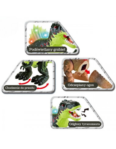 WOOPIE Vaikštantis Tyrannosaurus Rex dinozauras su šviesos ir garso efektais
