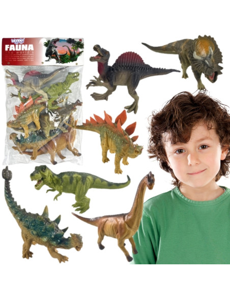 WOOPIE T-Rex dinozauro figūrėlių rinkinys, 6 vnt. WOOPIE T-Rex dinozauro figūrėlių rinkinys, 6 vnt.