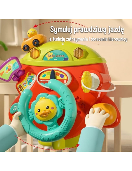 WOOPIE BABY interaktyvus lėktuvėlis su vairu, skirtas lovytei, vežimėliui, 18 mėn.+ WOOPIE BABY interaktyvus lėktuvėlis su vairu, skirtas lovytei, vežimėliui, 18 mėn.+