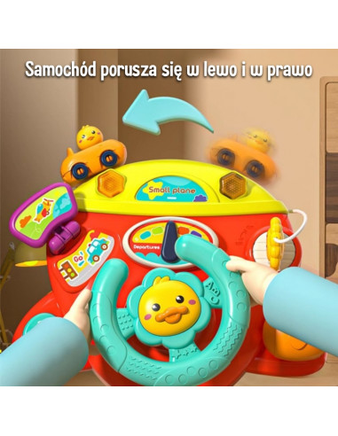 WOOPIE BABY interaktyvus lėktuvėlis su vairu, skirtas lovytei, vežimėliui, 18 mėn.+