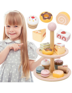 VIGA medinis tortų stovas su priedais 2