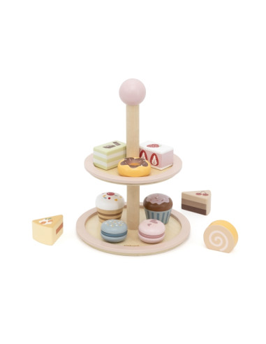 VIGA medinis tortų stovas su priedais